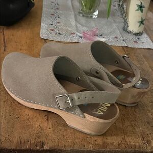 MIA Women's Beige Suede Mules